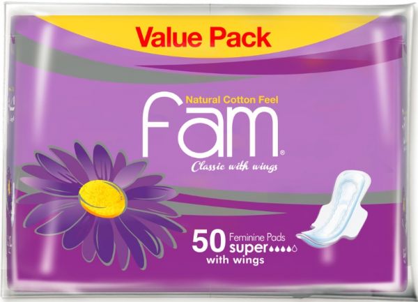 FAM WINGS MAXI 50 PADS (4X5X10)K