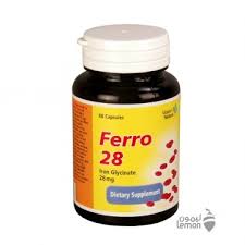 FERRO 28 IRON GLYCINATE 28 MG 60 CAPS