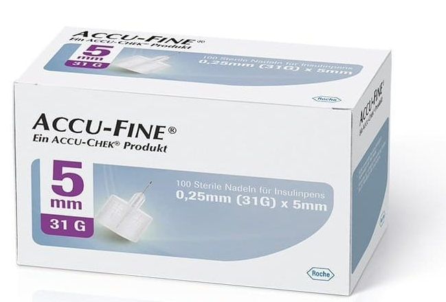 ACCU-FINE PEN NEEDLES 0.25MM 31 G 5MM 100