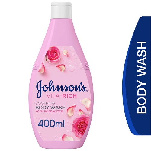 JOHNSON SOOTHING BODY WASH WITH ROSE WATER 400ML