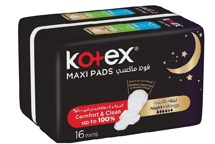 KOTEX MAXI NIGHT TIME WHITE 16 X 5