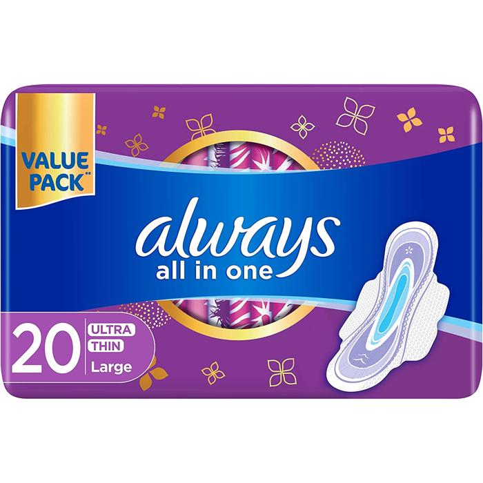 ALWAYS ALL IN ONE ULTRA THIN LARGE  20 Pad 1 Pack