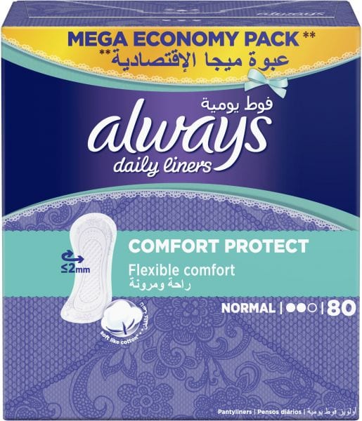 ALWAYS COMFORT PROTECT NORMAL  80 Pad 1 Pack