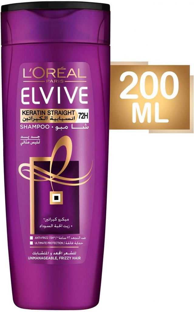 LOREAL ELVIVE KERATIN STRAIGHT SHAMPOO 200 ML