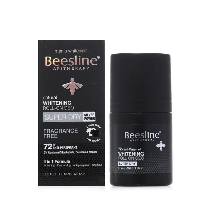 BEESLINE WHITENING ROLL SUPER DRY FRAGRANCE FREE MEN  50 ML