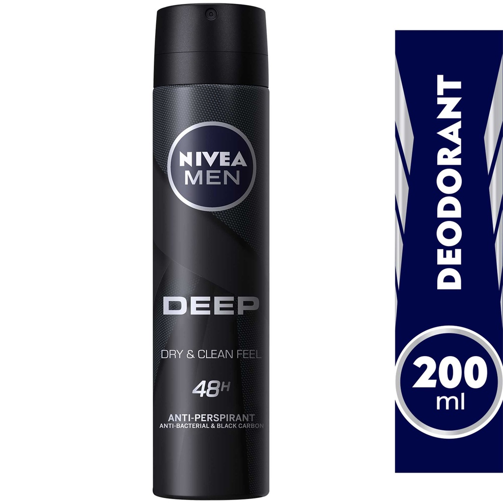 NIVEA  DEEP BLACK CARBON DARK WOOD SPRAY 150 ML