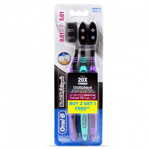 ORAL B BLACK EXTRA SOFT T/B 2+1 FREE