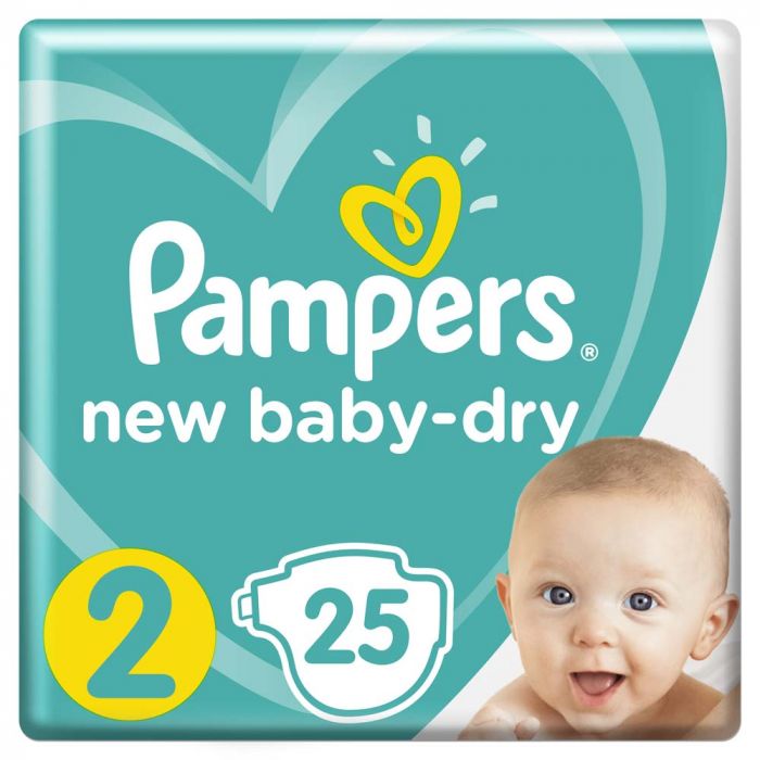 PAMPERS NO2 SMALL 3-6 KG  25 DIAPER 1 Pack