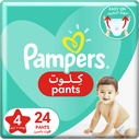 PAMPERS PANTS NO 4 LARGE  9 -14 KG  24 DIAPER  1 Pack