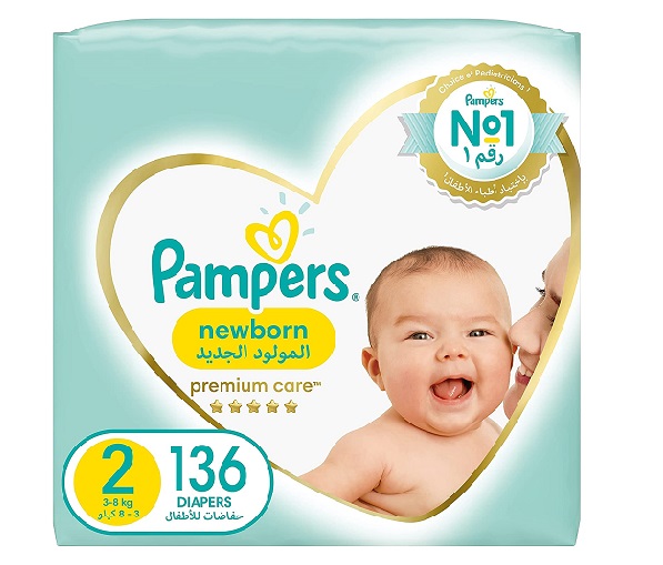 PAMPERS PREMIUM CARE NO 2  SMALL  136 DIAPER 1 Pack