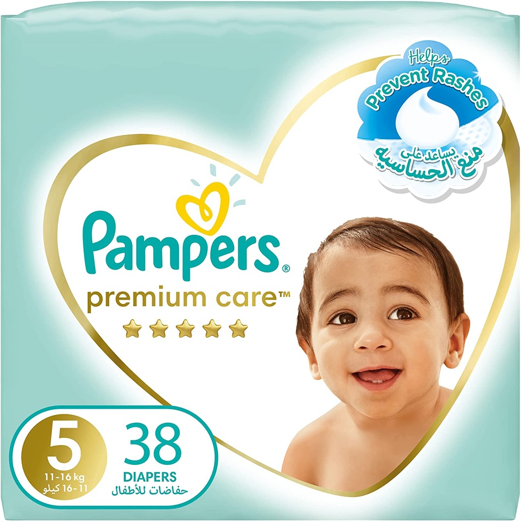 PAMPERS PREMIUM CARE NO 5 JUNIOR 2 X 38