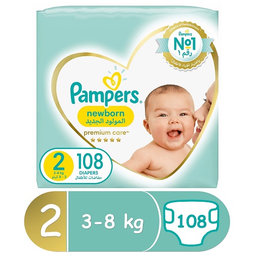 PAMPERS PREMIUM CARE NO2 SMALL  108 DIAPER 1 Pack