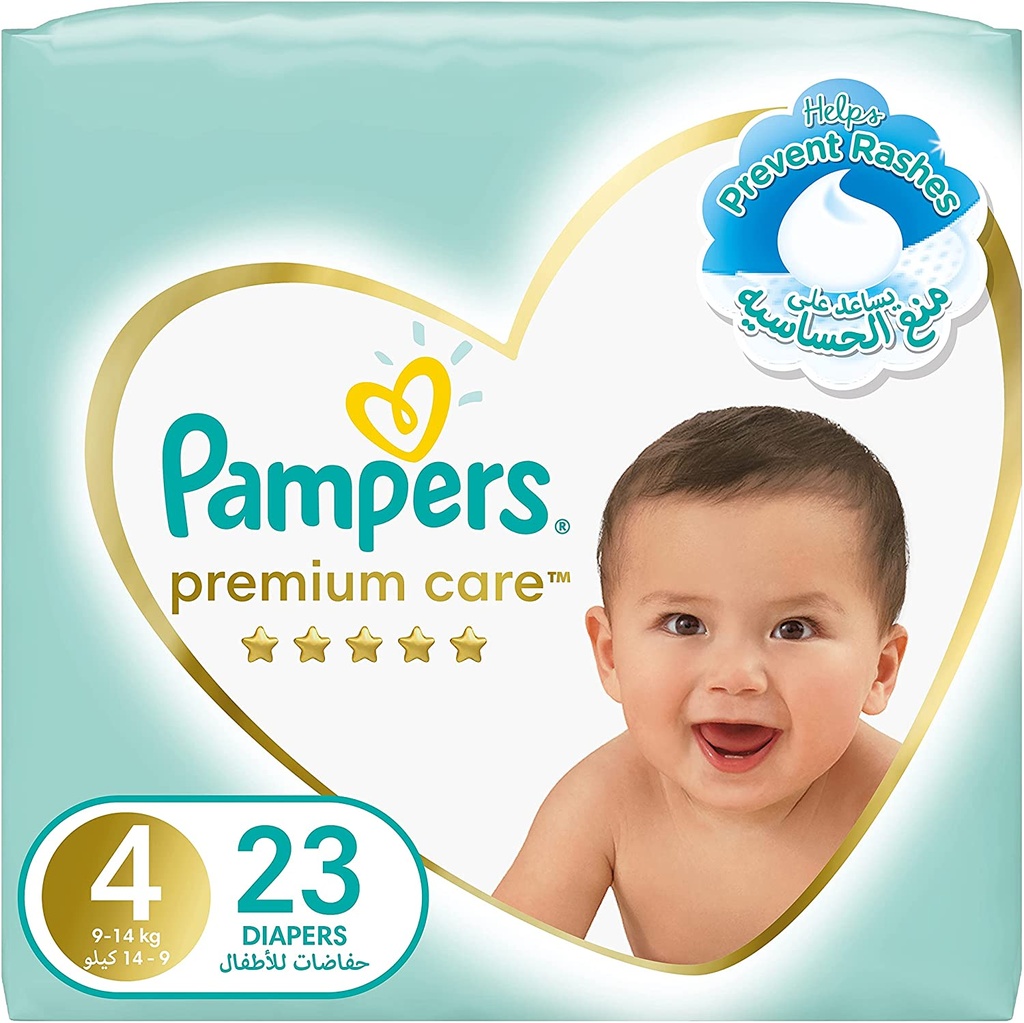 PAMPERS PREMIUM CARE NO4 LARGE 23 DIAPER 1 Pack