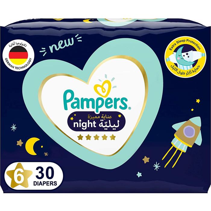 PAMPERS PREMIUM XXL NO 6  NIGHT 2 X 30