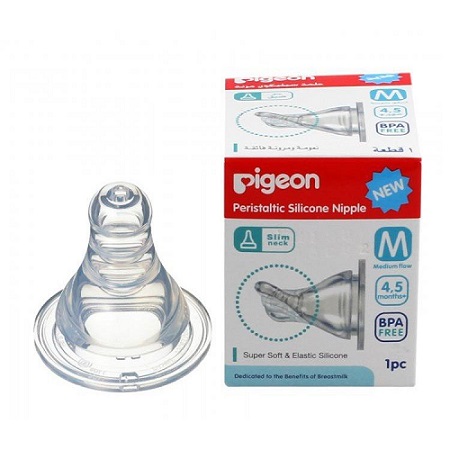 PIGEON PERISTALTIC NIPPLE (M) PCS/BOX 17347