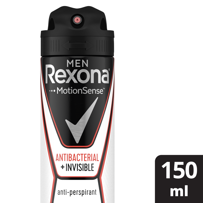 REXONA ANTIBACTERIAL +INBISIBLE DEO SPRAY MAN 150ML