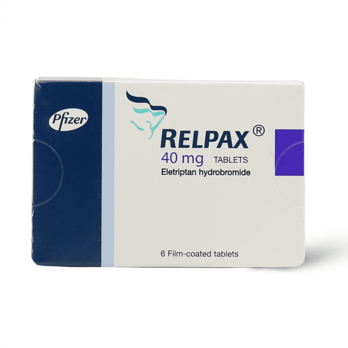 Relpax Headache Treatment 40 Mg 6 Pieces