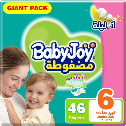 Baby Joy Diapers Compressed Diamond Pad #6 46 Diaper   1 Pack