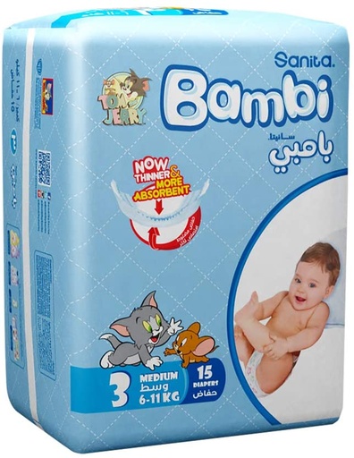 Bambi Diapers #3 15 Diaper  1 Pack