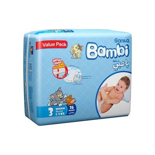 Bambi Diapers #3 36 Diaper  1 Pack