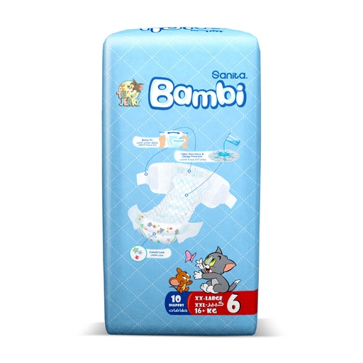 Bambi Diapers #6 10 Diaper  1 Pack