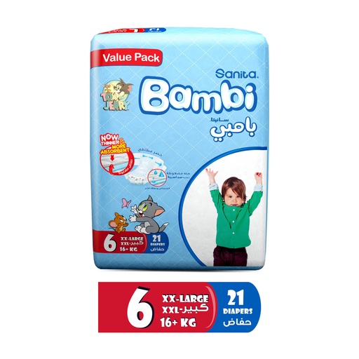 Bambi Diapers #6 21 Diaper  1 Pack