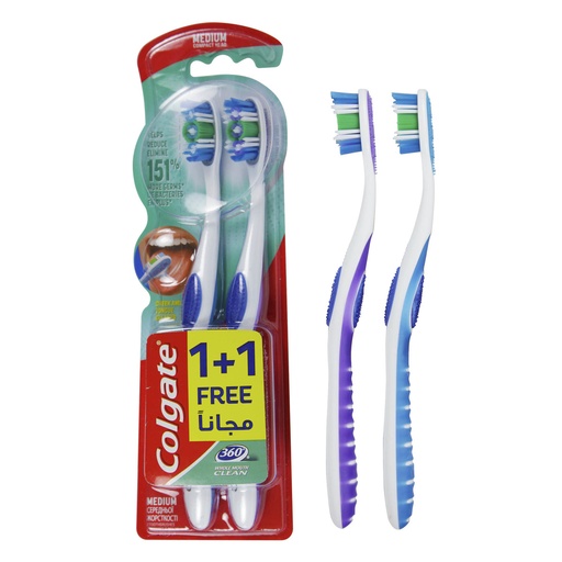 COLGATE 360 T / B MEDIUM 1+1 FREE