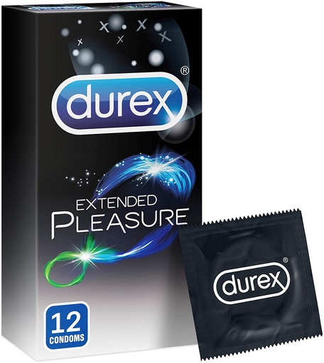 DUREX EXTENDED PLEASURE CONDOMS 12 PCS.