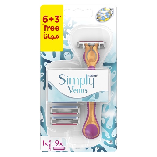 GILLETTE SIMPLY VENUS  6+3 FREE 