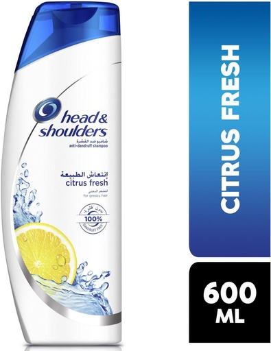 HEAD & SHOULDERS SHAMPOO CITRUS FRESH 600ML