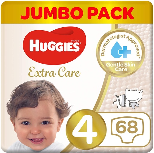 HUGGIES EXTRA CARE NO4  LARGE 68 Diaper 1 Pack