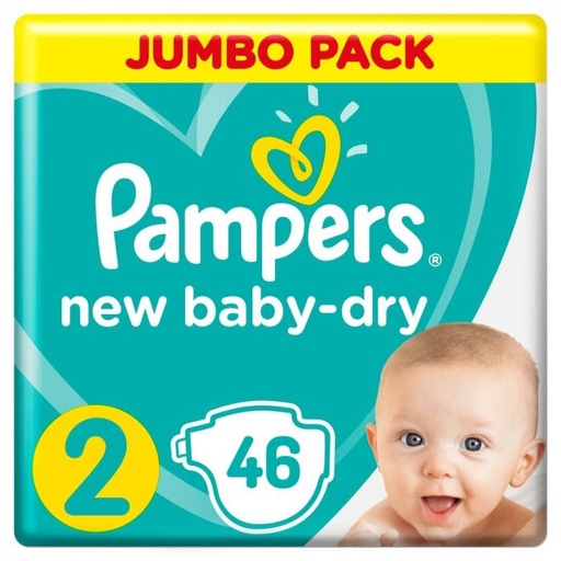 PAMPERS NO 2 SMALL   3-6 KG 2 X 46