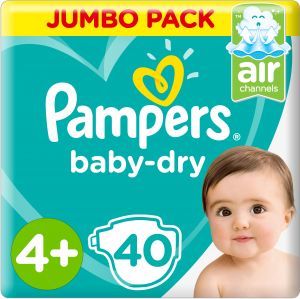 PAMPERS NO4 + LARGE 9-16 KG 40 DIAPER 1 Pack