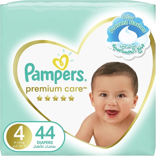 PAMPERS PREMIUM CARE NO 4 LARGE  2 X 44 