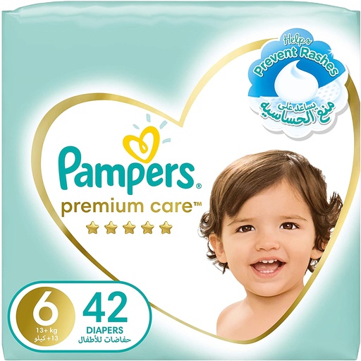 PAMPERS PREMIUM CARE NO 6 XXL +15   42 DIAPER 1 Pack