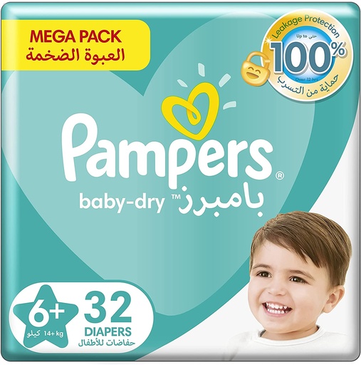 PAMPERS XXL NO 6 PLUS  16+ KG 32 DIAPER  1 Pack