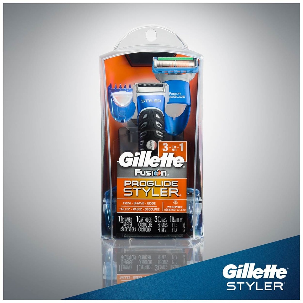 GILLETTE FUSION PROGLIDE STYLER 3 IN 1 RAZOR POWER