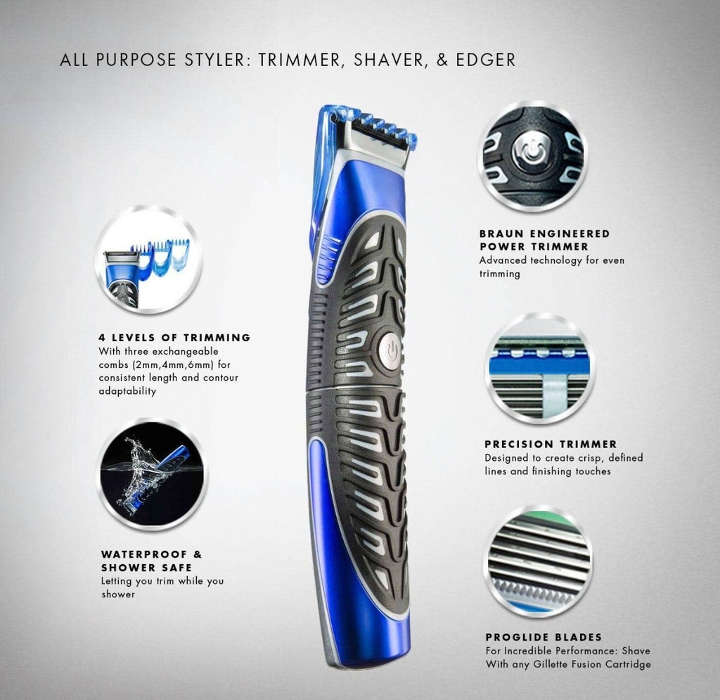 GILLETTE FUSION PROGLIDE STYLER 3 IN 1 RAZOR POWER