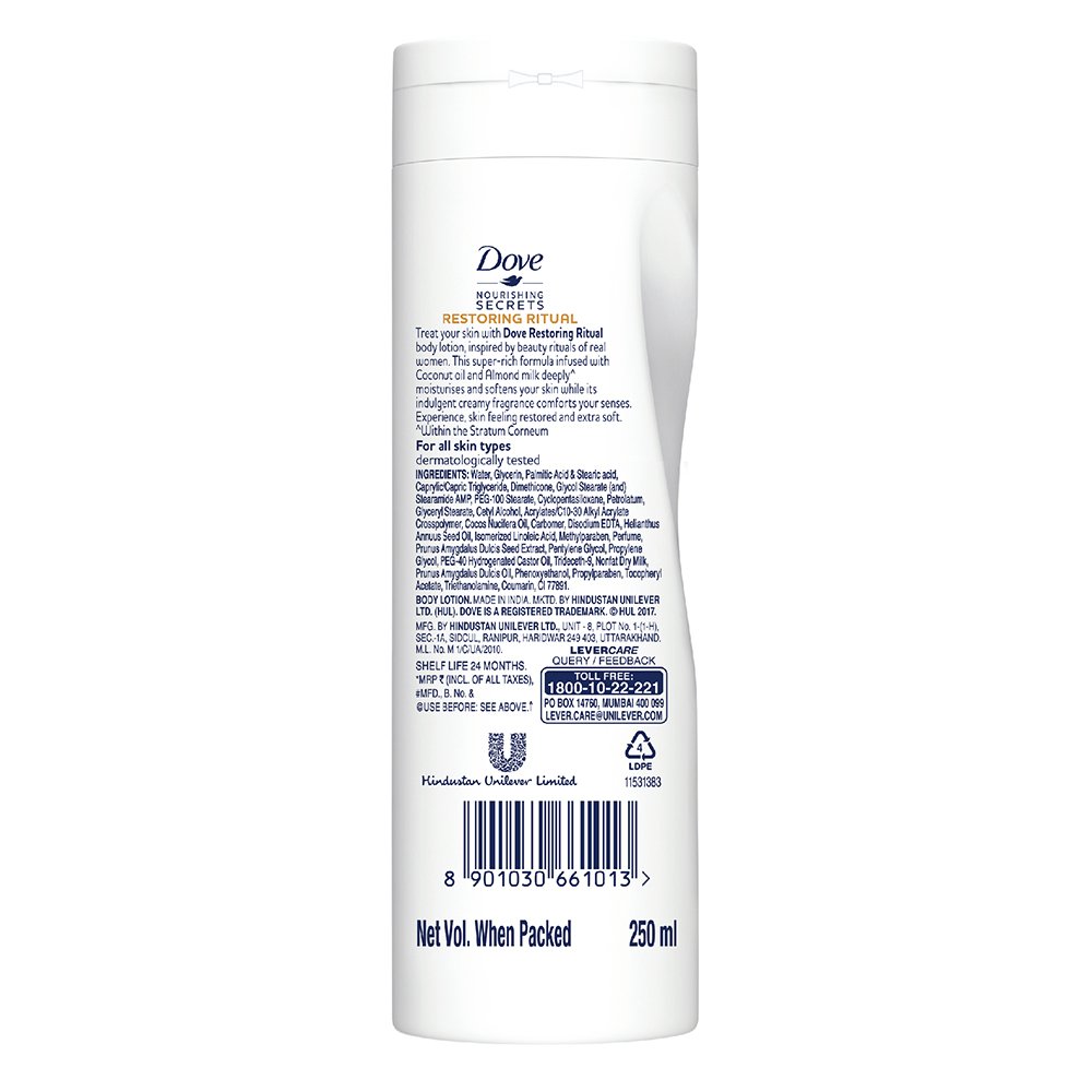 DOVE RESTORING RITUAL BODY LOTION 250 ML 