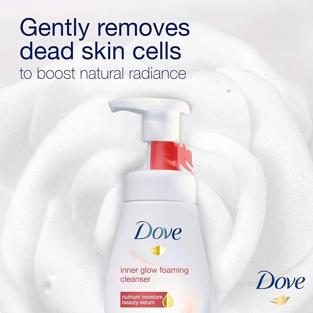 DOVE INNER GLOW FOAMING CLEANSER 160 ML