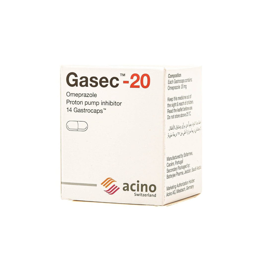 Gasec Ulcer Treatment 20Mg 14 Pieces