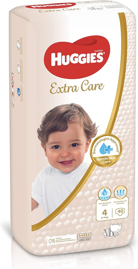 HUGGIES EXTRA CARE LARGE NO 4 2 X 40