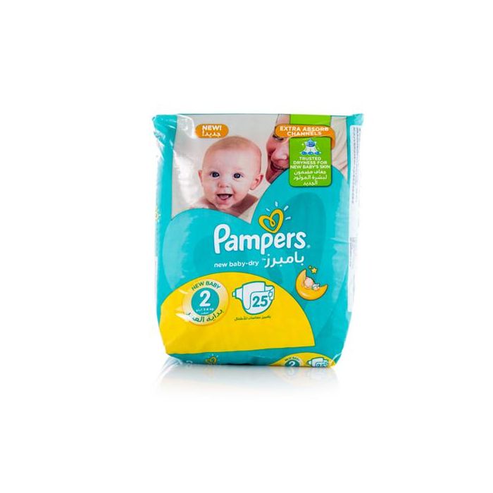 PAMPERS NO2 SMALL 3-6 KG  6 X 25 (23)0