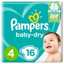 PAMPERS NO4 LARGE 7-18 KG 6 X 16