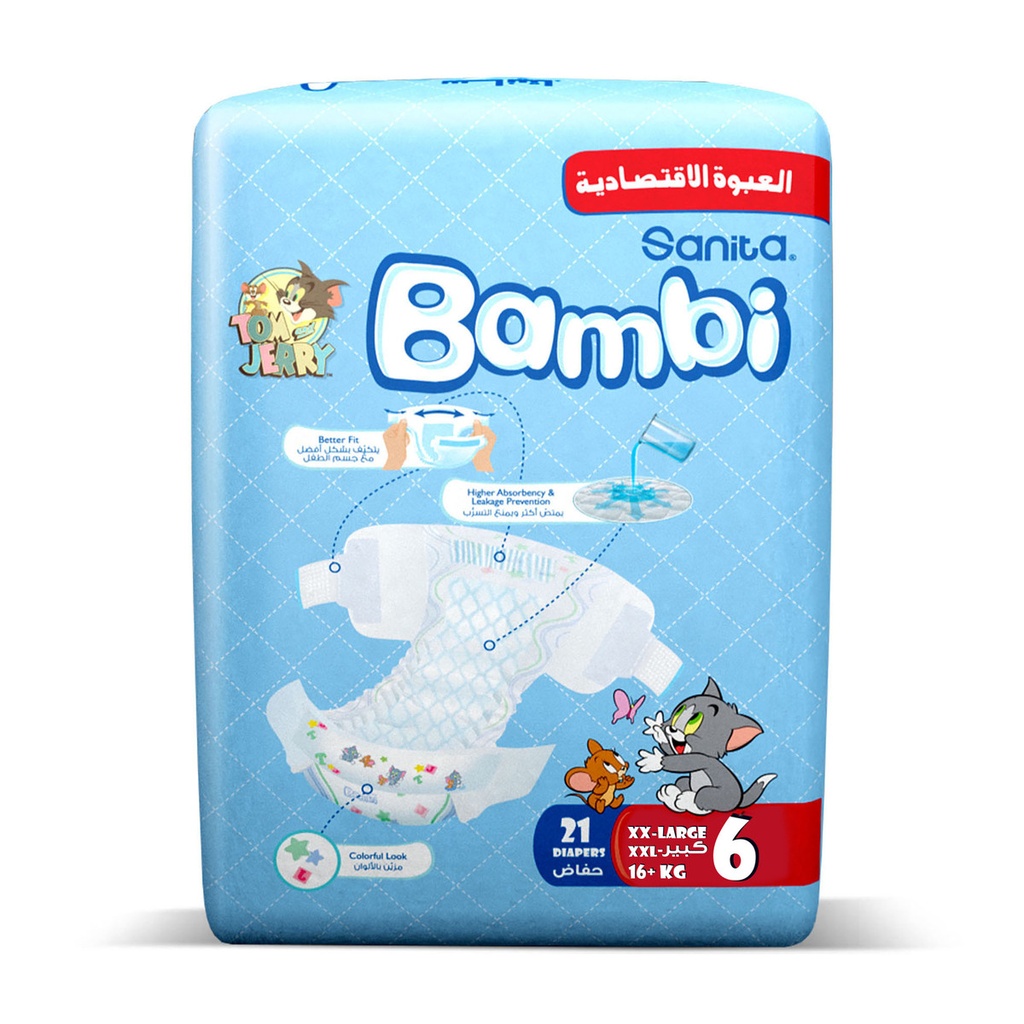 Bambi Diapers #6 21 Pieces