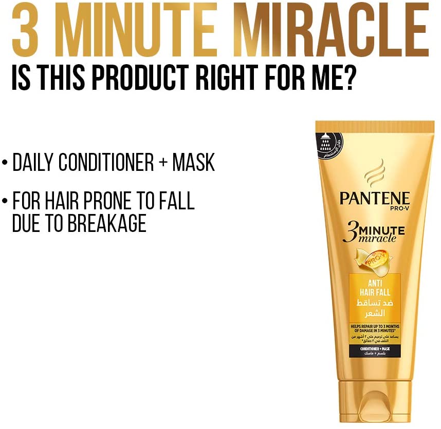 PANTENE 3 MINUTE ANTI HAIR FALL COND +MASK 200 ML 