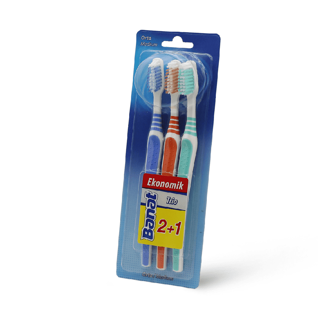 Banat Toothbrush Trio Medium 3 Pieces