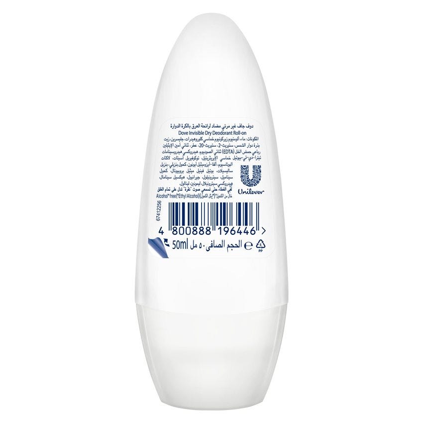 DOVE  DEODORANT INVISIBLE DRY  ROLL WOMEN 50 ML