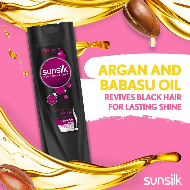 SUNSILK SHAMPOO STUNNING BLACK SHINE 200