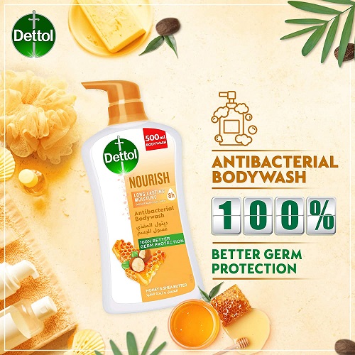 DETTOL NOURISH BODY WASH HONEY& SHEA BUTTER 500 ML